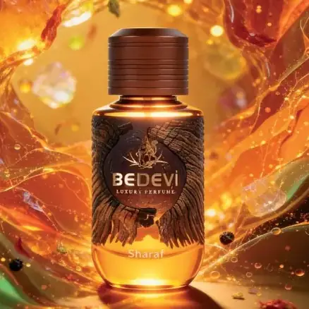 BEDEVi Sharaf Luxury Unisex Parfum, Eau de Parfum, Oriental Woody Fragrance, Amber, Saffron and Jasmine, 50ml